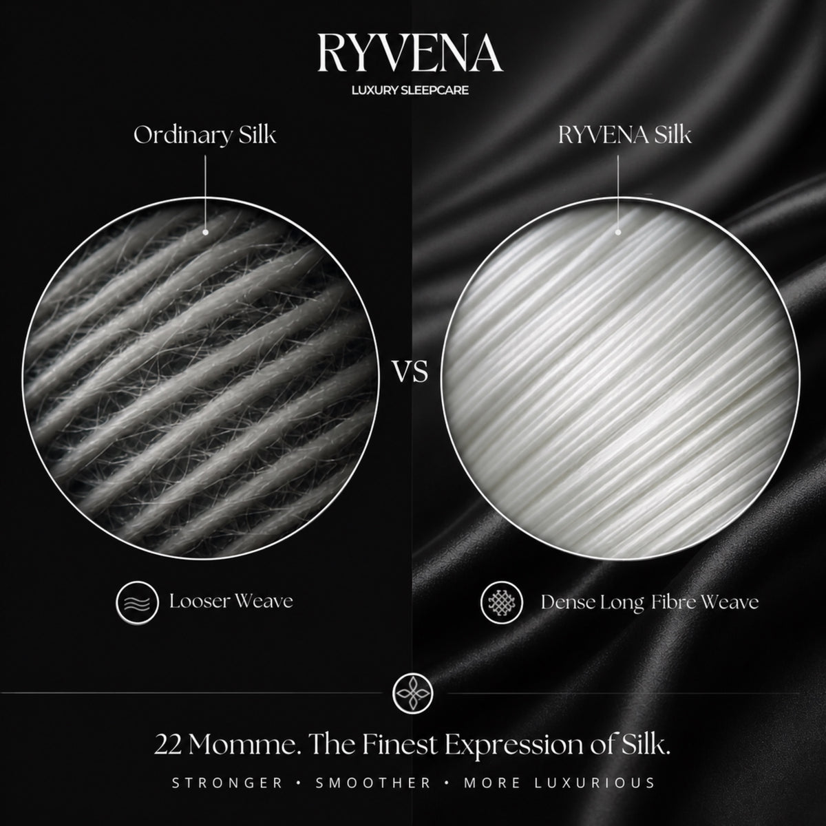 Silk benefits for the deep black sleep mask