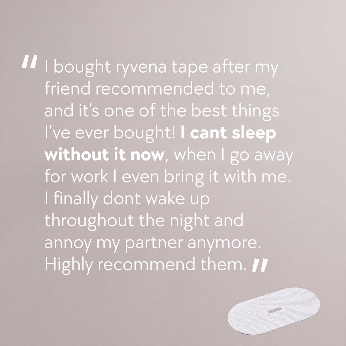 Customer review of RYVENA mouth tape