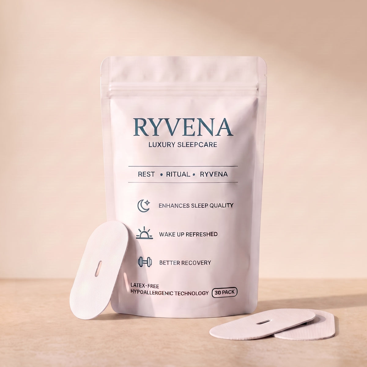 RYVENA white mouth tape with the branded pouch#Colour_White