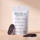 RYVENA mouth tape in black, rounded-rectangle shape with its central vent slot #colour_black