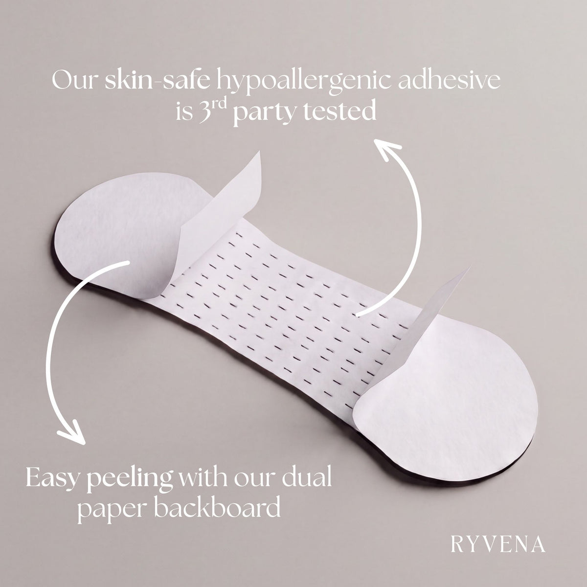 RYVENA Nose strip mid peel, skin-safe hypoallergenic adhesive with dual paper backing
