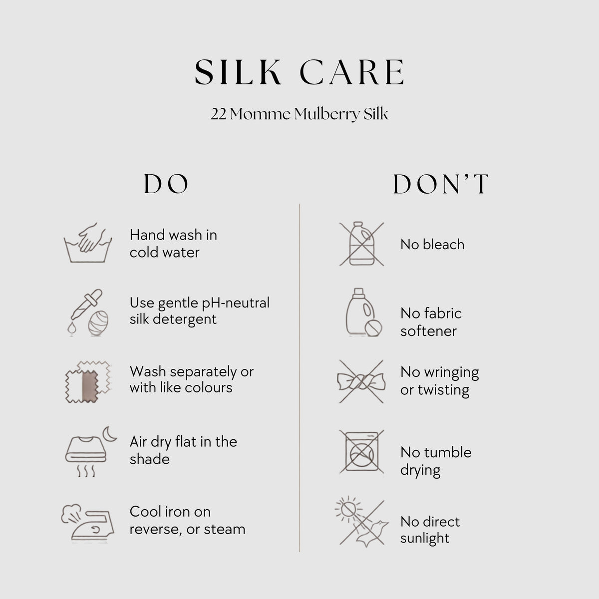RYVENA silk care guide: do's and don'ts for washing 22 momme mulberry silk
