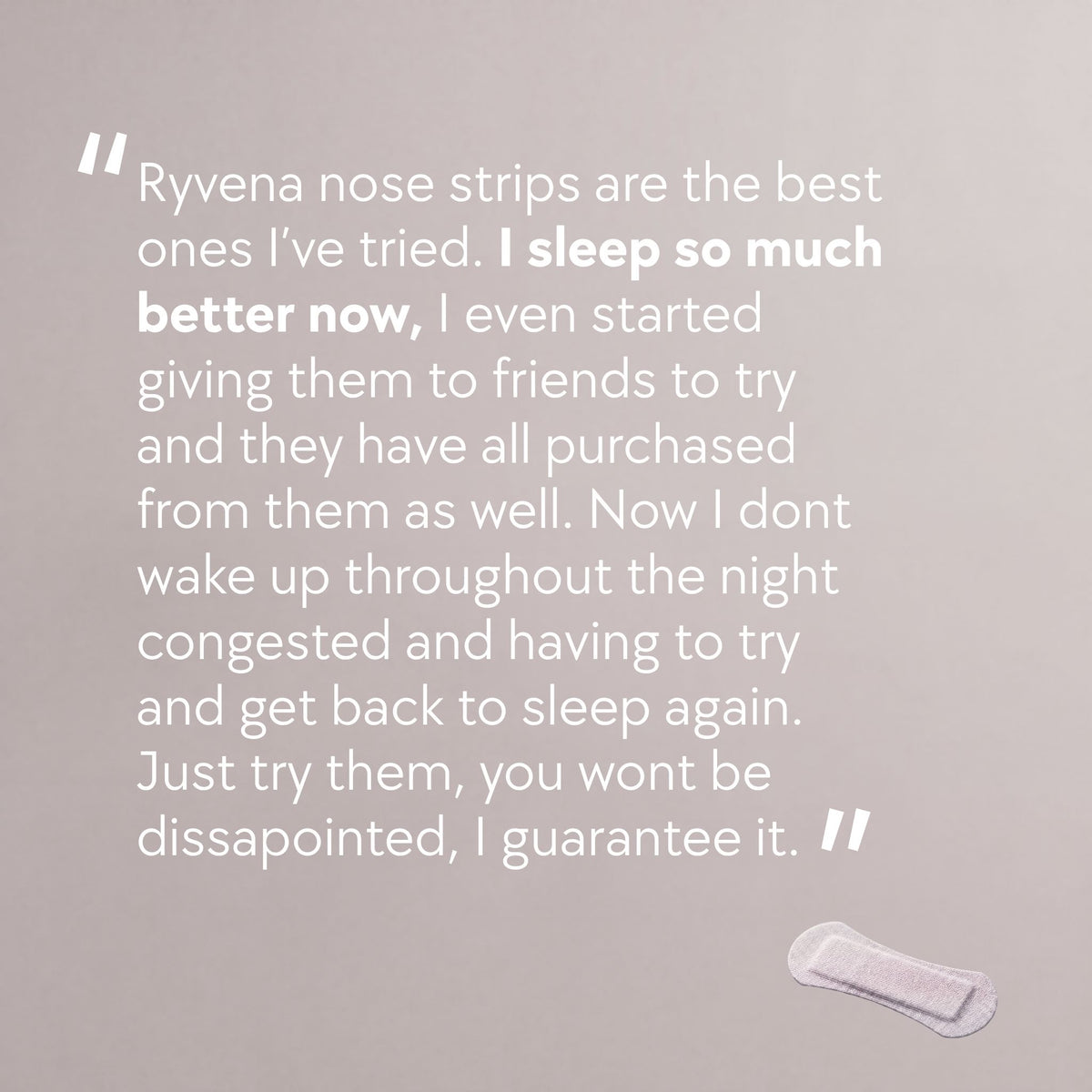 Customer review of RYVENA nose strips